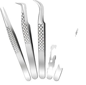 Kit de pinzas para pestañas, etiqueta privada de acero inoxidable, 5 uds., juego de pinzas para cejas para niña con bolsa de cuero - Product Image 6