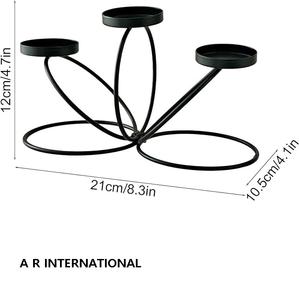 Nuevos Portavelas de Alambre Metálico de 3 Brazos para el Día de San Valentín, Portavelas de Hierro Decorativo para Navidad - Product Image 3