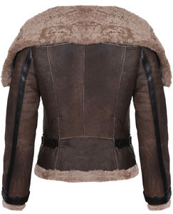 New Design Custom Made OEM Services Autumn Winter <b>Women's</b> Shearling Leather <b>Jacket</b> Waterproof POWER DRY Custom Colors Logo - Product Image 4