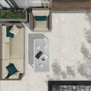 Azulejos de porcelana de la serie Terrazo de 600x1200mm de calidad superior moderna, acabado mate, resistente al agua, ignífugo, antideslizante, edificio de oficinas - Product Image 5