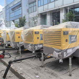 Proveedor mayorista de compresores de aire diésel de tornillo lubricados portátiles, de venta caliente, 185cfm, 7bar, 5m3/min, 101psig, refrigerados por agua - Product Image 4