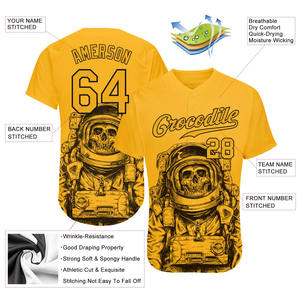 Camiseta de béisbol de dos botones, ropa deportiva OEM con gráficos personalizados y opciones de marca bordada - Product Image 3