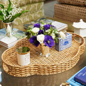 Charming Stylish Touch Versatile <b>Natural</b> Tone Multipurpose Home Decor <b>Hand</b> Braided Rattan Tray Made by Vietnam Artisans - Product Image 5