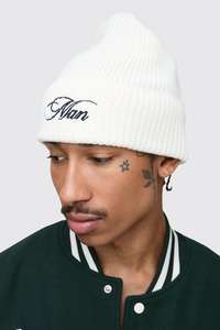 Bonnets en tricot en acrylique blanc de style moderne pour adultes et jeunes Bonnets unisexes souples, confortables et légers pour l'hiver - Product Image 5