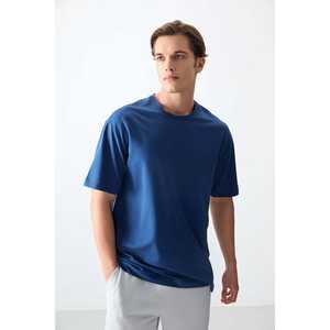 Camiseta Básica Oversize para Hombre - 88377, 100% Algodón, Jersey de Algodón Grueso y Suave con Textura - Product Image 3