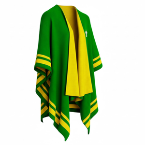 Cape châle Chi Eta Phi pour femmes, poncho décontracté, cape en laine brodée, poncho à épaules, cape drapée, châle - Product Image 2