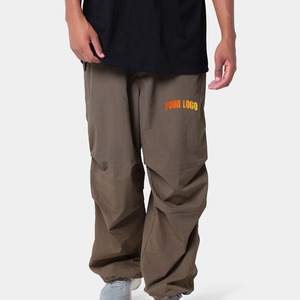 UK Size Regular Fit <b>Men</b> Baggy Joggers <b>Overalls</b> Featuring Lightweight Pockets Adjustable Waist Polyester Outwear Running Trousers - Product Image 1