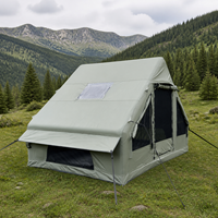 Tente de camping gonflable Litai Antour AT-6.3-GREEN, Oxford 600D imperméable, colonne d'air de 16 cm, porte en U, trou pour poêle, quatre saisons, 2-3 personnes