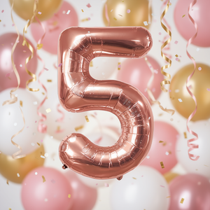 Globo de fiesta Party Love Numero Rose Gold N5 100cm Bolsa de 12 piezas - Product Image 3