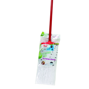 Serpillère industrielle robuste en coton 400g pour sols humides avec manche métallique, outil de nettoyage pour la Turquie - Product Image 1