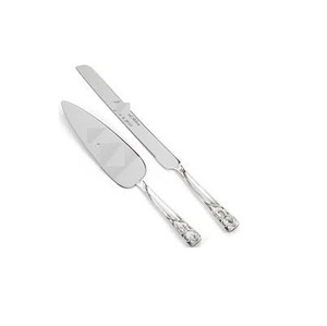 Juego de cubiertos chapados en plata y mango blanco Cubiertos de metal nuevos Cubiertos para hotel y restaurante Servidor y cortador de cubiertos de metal - Product Image 3