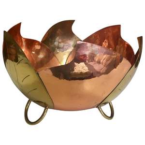 Cuenco para servir ensalada de frutas de diseñador hecho a mano, centros de mesa decorativos para servidor de frutas, cuenco de fruta de Metal con acabado brillante - Product Image 5