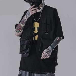 เสื้อกั๊กซาฟารีสำหรับผู้ชายเสื้อโค้ทพิมพ์ลายโลโก้การ์ตูนสำหรับตกปลาเดินป่านักข่าวเสื้อกั๊กซาฟารีถ่ายรูปตั้งแคมป์ - Product Image 2