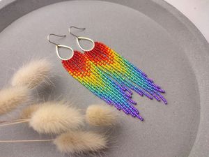 Women Boho Tiny Beads Woven <b>Tassel</b> <b>Earrings</b> Assorted Girls Summer Handmade Colorful Seed Beads <b>Earrings</b> Holiday Gifts - Product Image 4