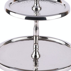 Latest Designed Metal <b>Cake</b> Stand Server Home Party Celebration <b>Cake</b> Pedestal with Two Tier Manufacturer in India - Product Image 3