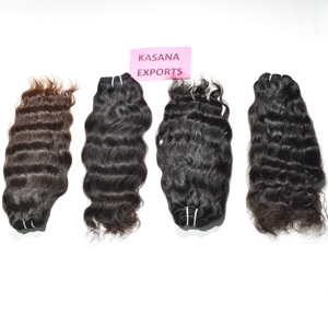 Indian 100% Remy Deep Wave Extensions Natural Color Cuticle Aligned Wholesale Chemically Processed Human Hair Vietnamese - Product Image 1