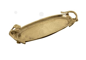 Large Elegant Golden Aluminum Metal Serving <b>Tray</b> New Style Elegant Decorative <b>Tray</b> Ware - Product Image 3