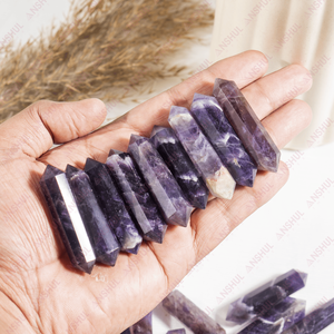 Últimos Lanzamientos: Cristales de Amatista Pulidos con Doble Punta de Lápiz para Decoración y Regalos - Product Image 1