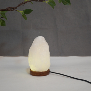 Crystal White 5-5.5 Kg Eco-Friendly Himalayan Natural Rock Salt <b>Lamp</b> Carved Style Wooden Base OEM Available <b>Love</b> Natural Crafts - Product Image 5