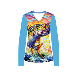 2025 nuevo logotipo Anti-UV personalizado UPF 50 camisas de rendimiento de pesca de manga larga para mujeres ropa de pesca de verano transpirable de secado rápido - Product Image 6