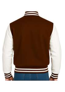 Chaqueta Bomber Negra para Hombre con Mangas de Cuero PU, Cuello Alto y Cierre de Botones, Estilo Casual para Otoño - Product Image 6