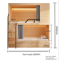 Ensemble de mobilier pour hôtel Lit d'hôtel capsule tout compris Lit superposé pour dortoirs et appartements d'étudiants Salle de jeux Hôpital École Aéroport