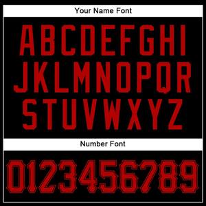 Camiseta de béisbol negra y roja personalizada auténtica, ropa deportiva transpirable de talla grande, conjunto con técnicas impresas - Product Image 4