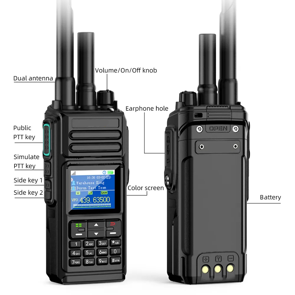 4G対応SIMカード搭載双方向無線グローバルレンジUHF/VHFトランシーバー