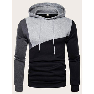 Sudadera con capucha informal para hombre 2025 algodón de alta calidad polar invierno cálido color liso bloque pulóver Sudadera con capucha - Product Image 1