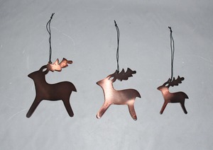 Décoration d'arbre de Noël faite à la main Articles en métal en cuivre et en fer pour la maison Festival Décoration de maison élégante en plastique artificiel - Product Image 2