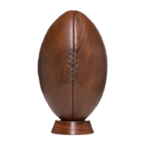 Ballon de rugby vintage HRM en similicuir, dégonflé - Couleur et taille personnalisables, pour l'entraînement - Product Image 3