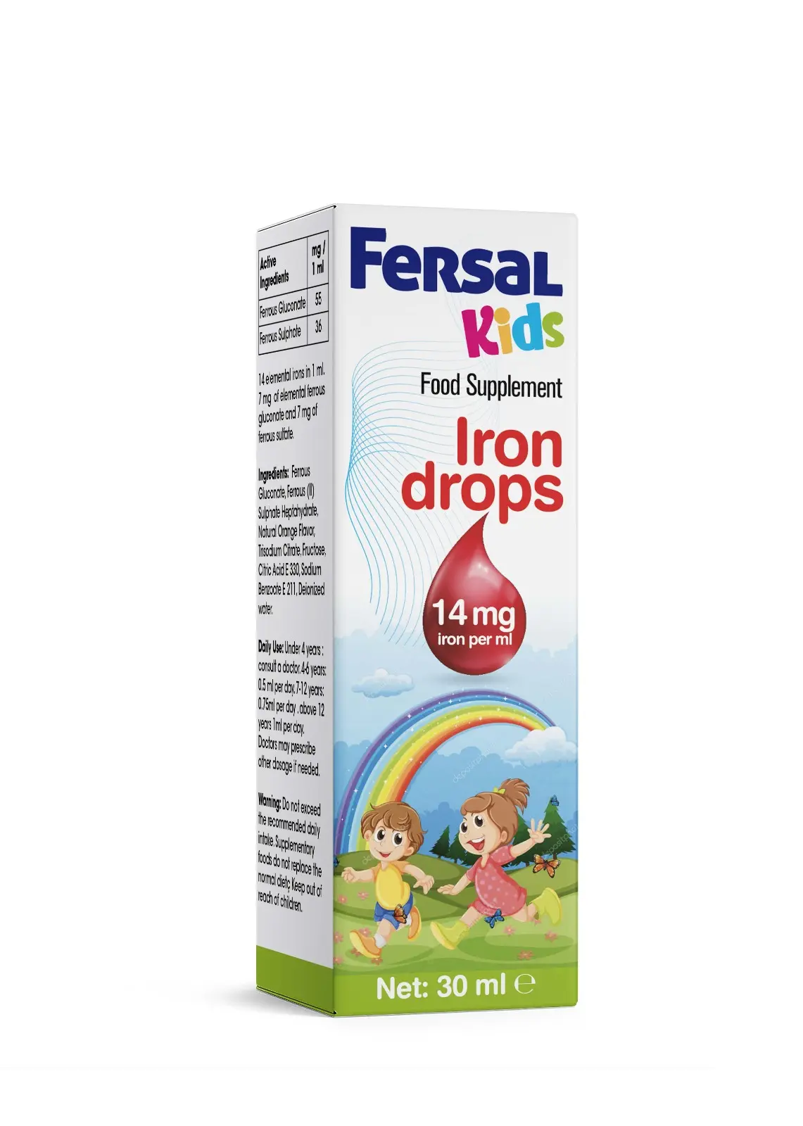 Best Price Most Preferred High Quality Wholesale Turkish Iron Drops Product - Food Supplement - FERSAL KIDS 30ml DROPS