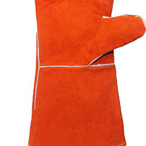 Gants de soudage en cuir fendu de vache résistant à la chaleur/gant de soudage rouge/gants de soudage à la main - Product Image 5