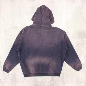 Sudaderas con capucha esenciales de gran tamaño de algodón desgastado en blanco para hombre - Product Image 2