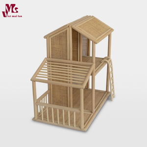 Maison de poupée en rotin artisanale jouets pour enfants en matériaux sûrs pour enfants parfaits pour l'anniversaire et la décoration de votre chambre d'enfants - Product Image 2