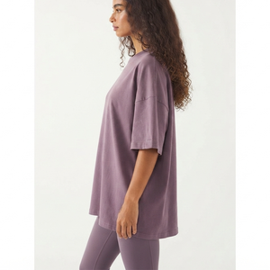 Camisetas de Algodón para Mujer al por Mayor con Logotipo Personalizado, Camisetas Unisex Extra Grandes para Mujer, Camisetas Lisas para Chicas - Product Image 6