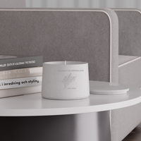 Bougie parfumée en cire de soja ronde en béton de 240 ml avec couvercle, logo personnalisé en relief sur le pot, bougie unique en ciment, marque privée