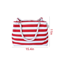Sac fourre-tout en toile de coton robuste pour sac à bandoulière latéral à la mode pour femmes avec poignée en corde torsadée prix abordable
