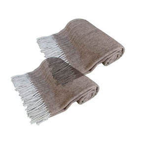 Couverture à motif tartan à chevrons en diamant brun de haute qualité Nouveau design Prix technique tissé - Product Image 1