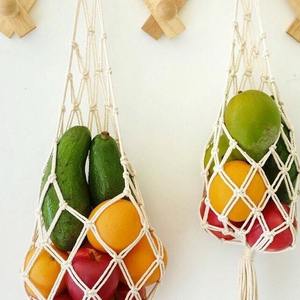 Nouveau personnalisé en macramé suspendu corbeille de fruits à la main en macramé cintre pour légumes en macramé porte-fruits végétariens - Product Image 3