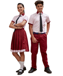 ชุดเครื่องแบบนักเรียนมัธยมปลายออกแบบได้ตามต้องการเสื้อเชิ้ตและกางเกงสำหรับเด็กผู้ชายและเด็กผู้หญิง - Product Image 2