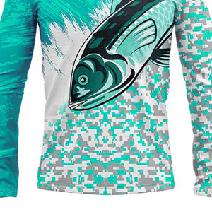 เสื้อตกปลาแขนยาวแห้งเร็ว3D พิมพ์ลายดิจิตอลชุดตกปลาแบบกำหนดเองแห้งเร็ว - Product Image 6