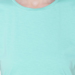 Camisetas de moda de algodón 100% para mujer, camisetas en blanco de manga corta de Color sólido de alta calidad con logotipo personalizado, camisetas informales XL baratas al por mayor - Product Image 6