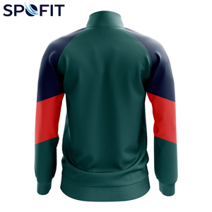 Chaqueta de fútbol personalizada 100% poliéster para hombre, chaquetas deportivas sublimadas, ropa deportiva, chaqueta deportiva con estampados en contraste sublimados. - Product Image 6