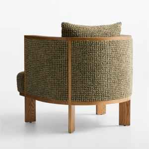 Fauteuil de salon moderne et élégant avec structure en bois massif, design écologique, construction durable, confort doux, pieds en bois massif - Product Image 4