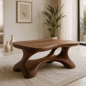 Mesa de Centro de Madera de Estilo Moderno para un Interior Minimalista que Crea un Espacio de Vida Limpio y Organizado - Product Image 1