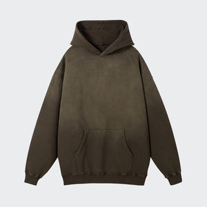 Sweat-shirt vintage 100% coton Pulls personnalisés Unisexe 400 à 500 GSM Hoodies pour hommes échantillon gratuit - Product Image 4