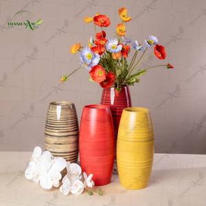 Jarrón de Mesa Art Deco Enrollado de Bambú Hecho a Mano y Personalizable - Material Natural Ecológico Decoración Duradera Thanh Nam Arts JSC - Product Image 6