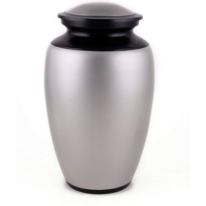 Fantástico diseño plata negro Metal cremación urna mejor calidad hogar decorativo adulto cenizas urna estilo americano suministros funerarios - Product Image 1