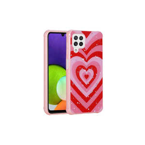 Funda de Silicona con Diseño de Corazón Brillante de Lujo para Samsung Galaxy M32, Estilo Moderno, Protección de Cámara con Acabado Brillante - Product Image 1